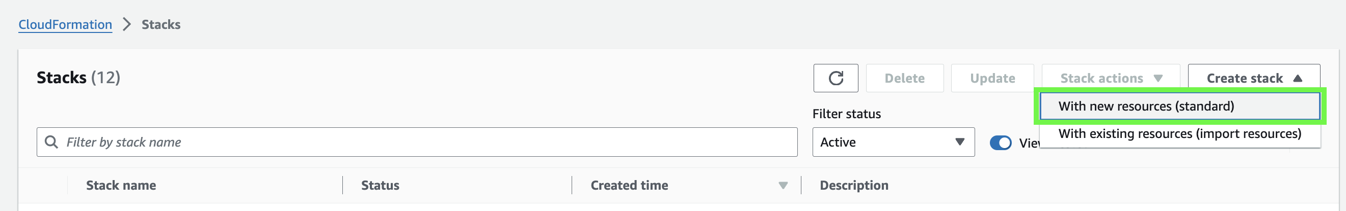CreateStack