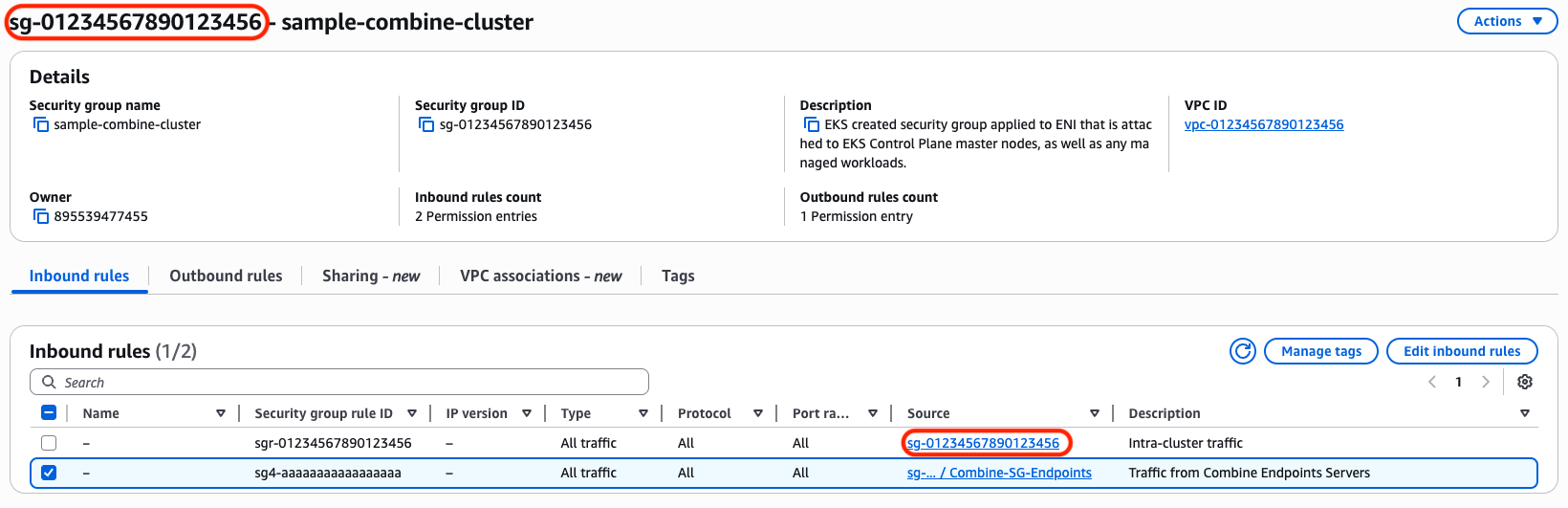 EKS Cluster Security Group