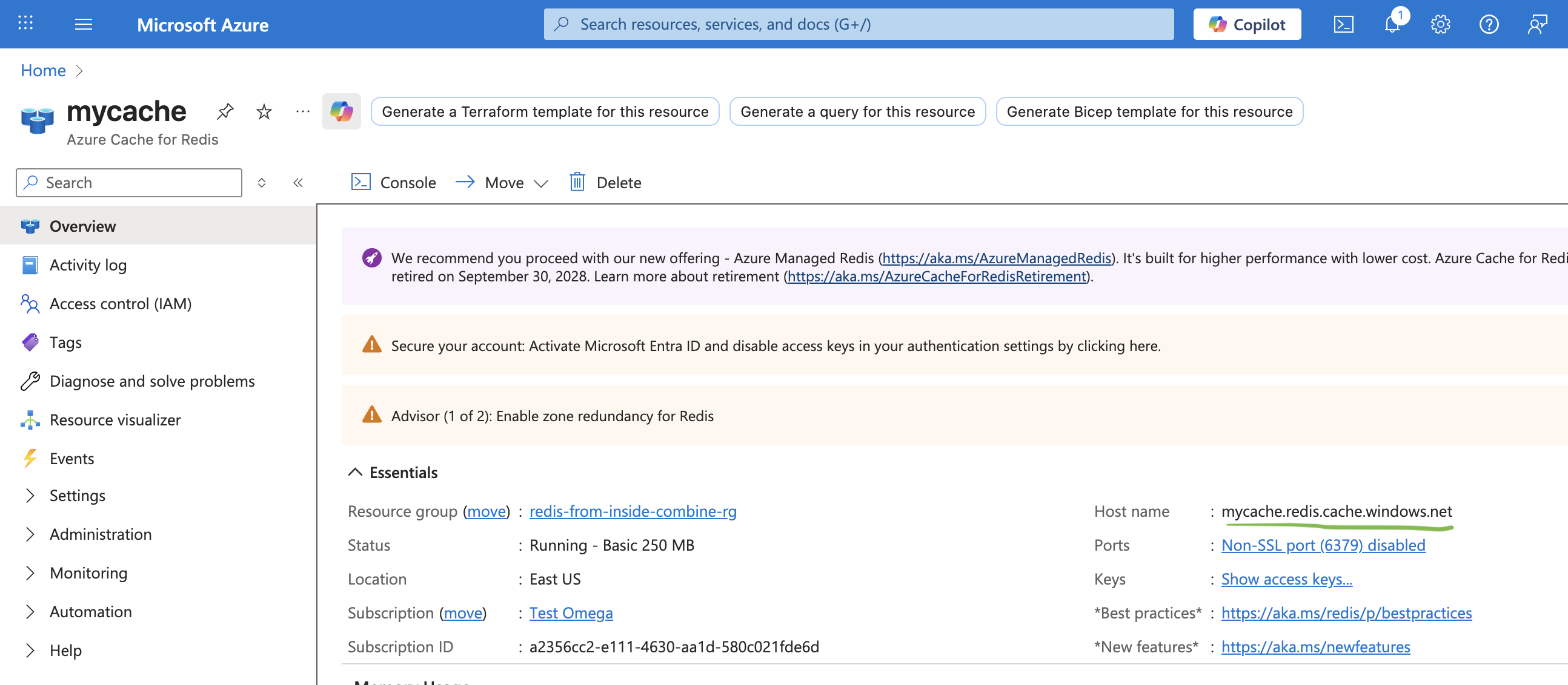 Redis Cache Overview
